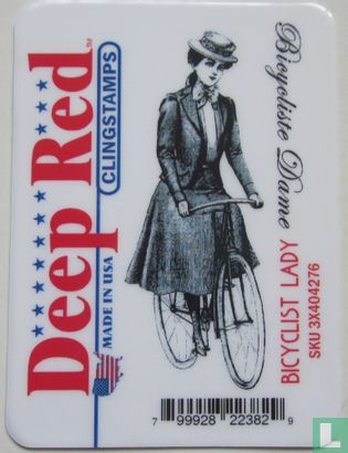 Dame op fiets - Afbeelding 1
