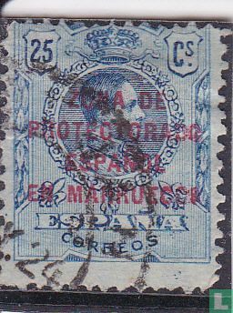 Spanische Briefmarke mit Aufdruck