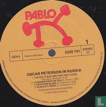 Oscar Peterson in Russia - Afbeelding 3