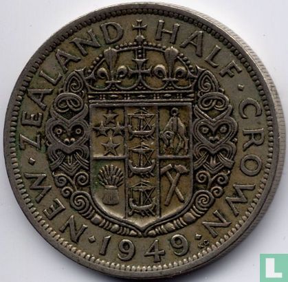 Nieuw-Zeeland ½ crown 1949 - Afbeelding 1