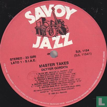 Dexter Gordon Master takes The Savoy recordings - Image 3