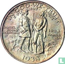 Verenigde Staten ½ dollar 1938 (zonder letter) "Bicentennial Birth of Daniel Boone" - Afbeelding 1