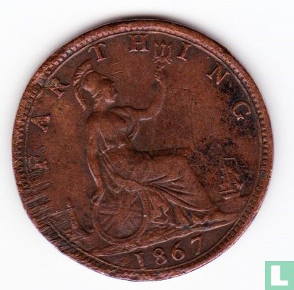 Verenigd Koninkrijk 1 farthing 1867 - Afbeelding 1
