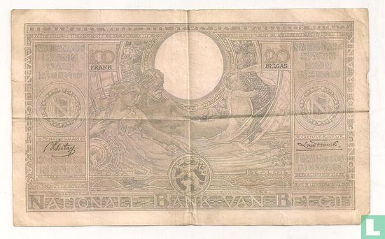 Belgium 100 Francs / 20 Belgas 1936 - Image 2