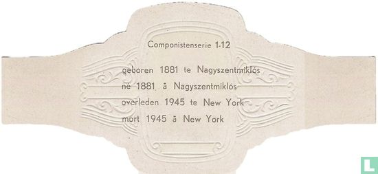 Bela Bartok Nagyszentmiklós, born 1881, died 1945 in New York to  - Image 2