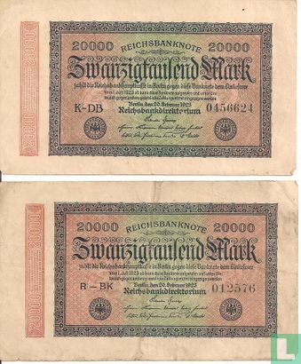 Duitsland 20.000 Mark (P85.-) - Afbeelding 1