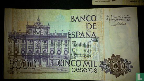 5000 pesetas 1979 - Image 2