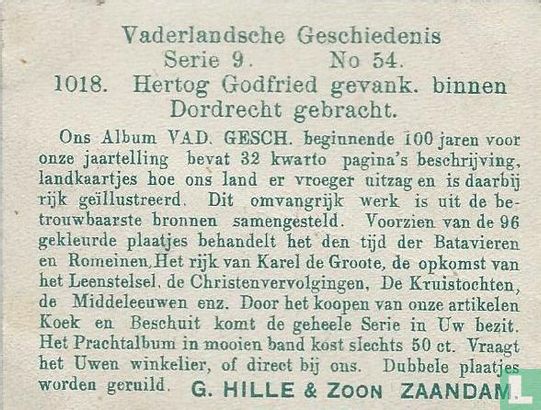 Hertog Godfried gevank. binnen Dordrecht gebracht. - Image 2