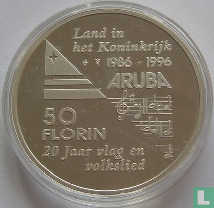 Aruba 50 florin 1996 "20th anniversary Flag and anthem and 10th anniversary Status Aparte" - Image 1