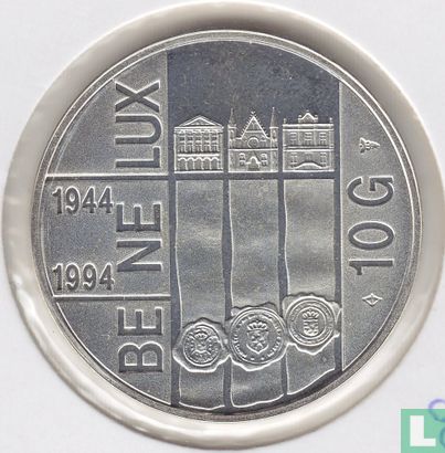 Niederlande 10 Gulden 1994 (PP) "50 years Benelux Treaty" - Bild 1