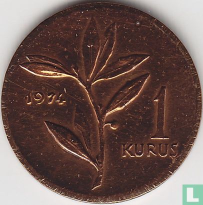 Turkije 1 kurus 1974 - Afbeelding 1