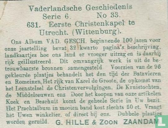 Eerste Christenkapel te Utrecht. (Wittenburg). - Image 2