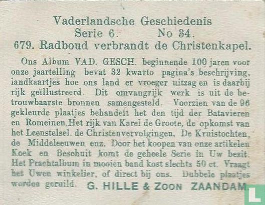 Radboud verbrandt de Christenkapel. - Afbeelding 2