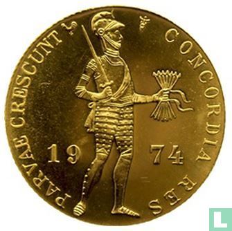 Netherlands 1 ducat 1974 (PROOFLIKE - coin alignement) - Image 1