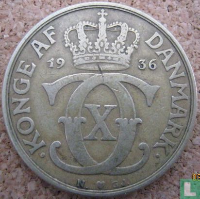 Dänemark 2 Kroner 1936 - Bild 1