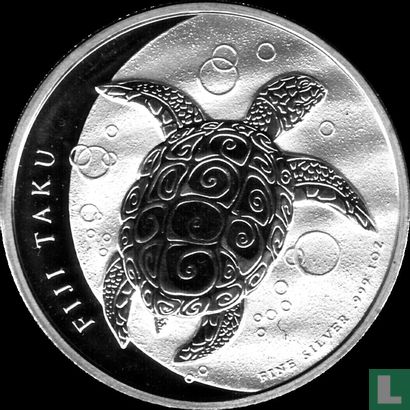 Fiji 2 dollars 2013 (kleurloos) "Taku turtle" - Afbeelding 2