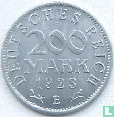 Empire allemand 200 mark 1923 (E) - Image 1