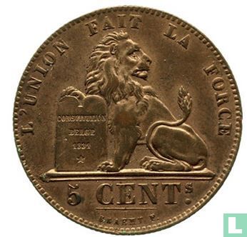 Belgium 5 centimes 1857 - Image 2