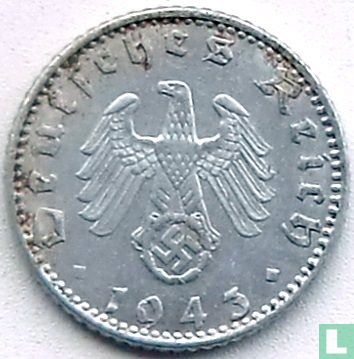 Empire allemand 50 reichspfennig 1943 (A) - Image 1
