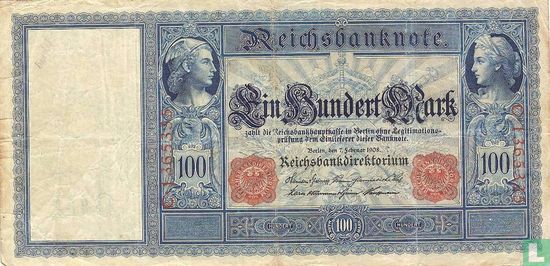 Germany 100 mark 1908 - Image 1