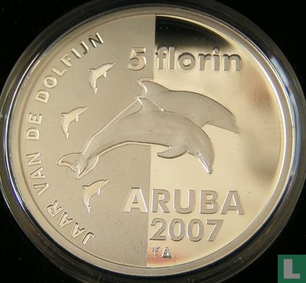 Aruba 5 florin 2007 (PROOF) "Year of the dolphin" - Afbeelding 1