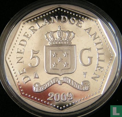 Netherlands Antilles 5 gulden 2009 (PROOF) "100th anniversary Birth of Antoine Maduro" - Image 1