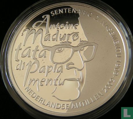Nederlandse Antillen 5 gulden 2009 (PROOF) "100th anniversary Birth of Antoine Maduro" - Afbeelding 2