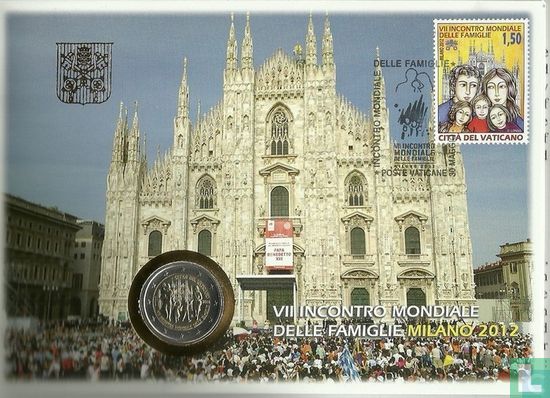 Vatikan 2 Euro 2012 (Numisbrief) "7th World Family Day in Milan" - Bild 1