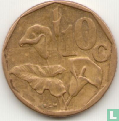 Afrique du Sud 10 cents 1991 (fauté) - Image 2