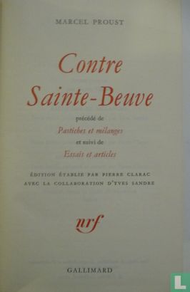 Contre Sainte Beuve - Afbeelding 3