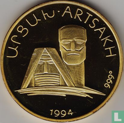 Nagorno-Karabach 25.000 drams 1998 (PROOF - gilded silver) "Artsakh"  - Image 2