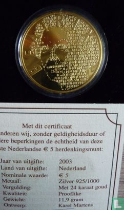 Nederland 5 euro 2003 150ste geboortedag Vincent van Gogh - Afbeelding 2