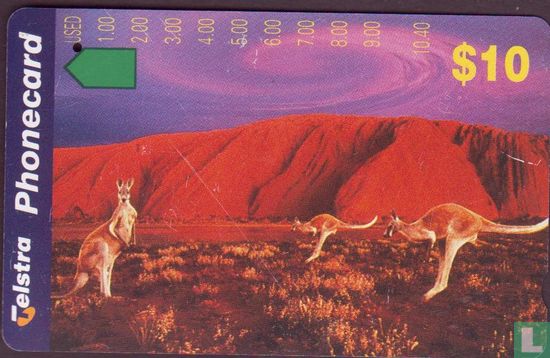 Uluru and Kangaroos