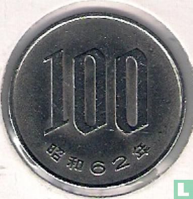 Japan 100 yen 1987 (jaar 62) - Afbeelding 1