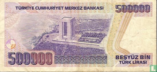 Türkei 500.000 Lira ND (1994/L1970) P208c - Bild 2