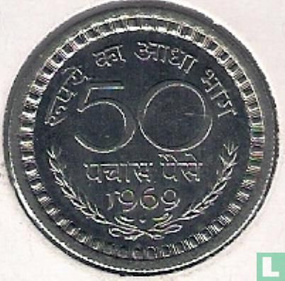 India 50 paise 1969 (Bombay) - Image 1