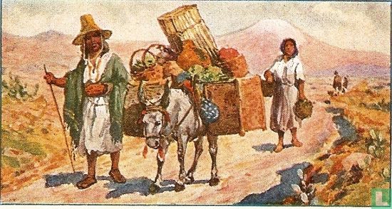 Indianen naar de Markt gaande. - Afbeelding 1