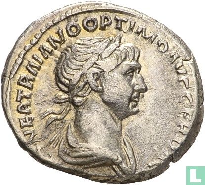 Roman Empire 1 denarius ND (114-117) - Image 1