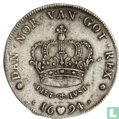 Danemark 1 kroon 1694 - Image 1