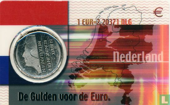 Pays-Bas 1 gulden 2001 (coincard) "De gulden voor de Euro" - Image 1
