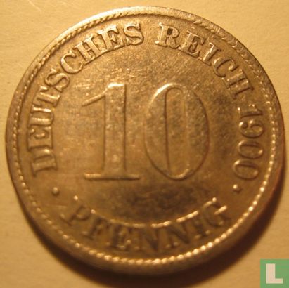 German Empire 10 pfennig 1900 (G) - Image 1