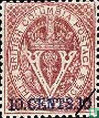 "V" and Crown with overprint