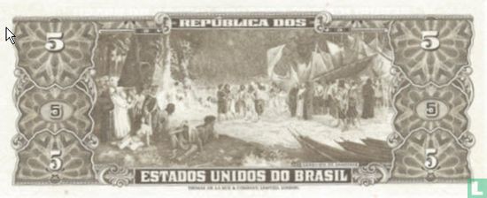 Brazil 5 Cruzeiros (Sérgio Augusto Ribeiro & Octávio Gouvêa de Bulhões) - Image 2