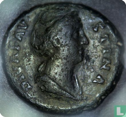 Empire romain, AE axe ou Dupondius, 138-161 AP, Faustine j'épouse d'Antoninus Pius, Rome, 141-161 AD - Image 1
