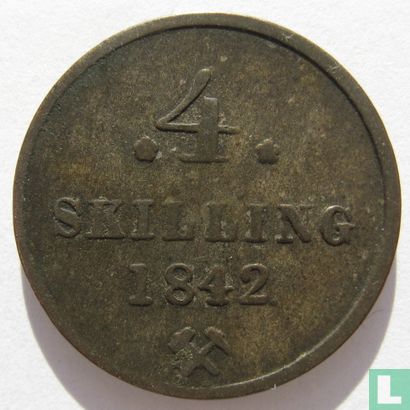 Norvège 4 skilling 1842 - Image 1