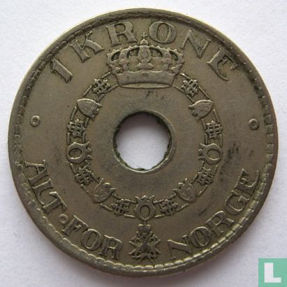 Norvège 1 krone 1927 - Image 2