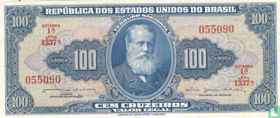 Brasilien 100 Cruzeiros - Afbeelding 1