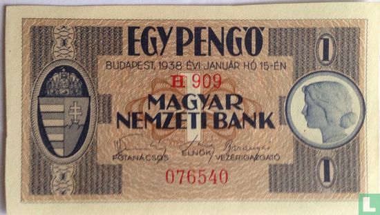 Hungary 1 Pengö 1938 - Image 1