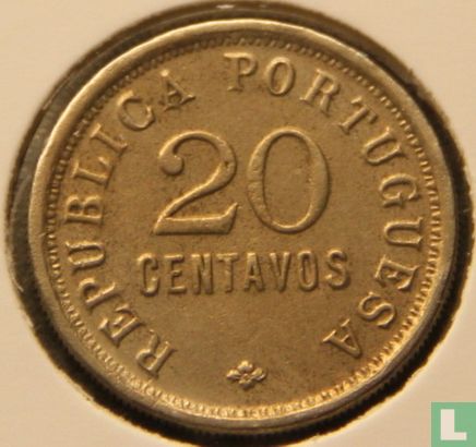 Angola 20 centavos 1921 - Image 2