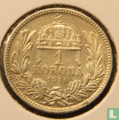 Hongarije 1 korona 1916 - Afbeelding 1